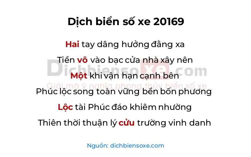 Dịch thơ biển số 20169