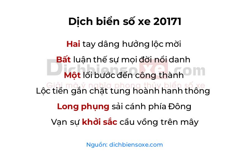 Dịch thơ biển số 20171