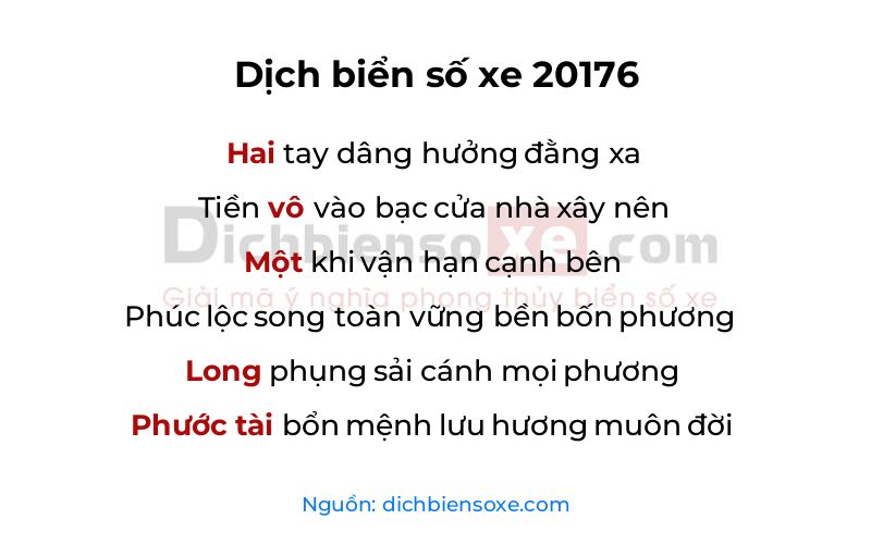 Dịch thơ biển số 20176