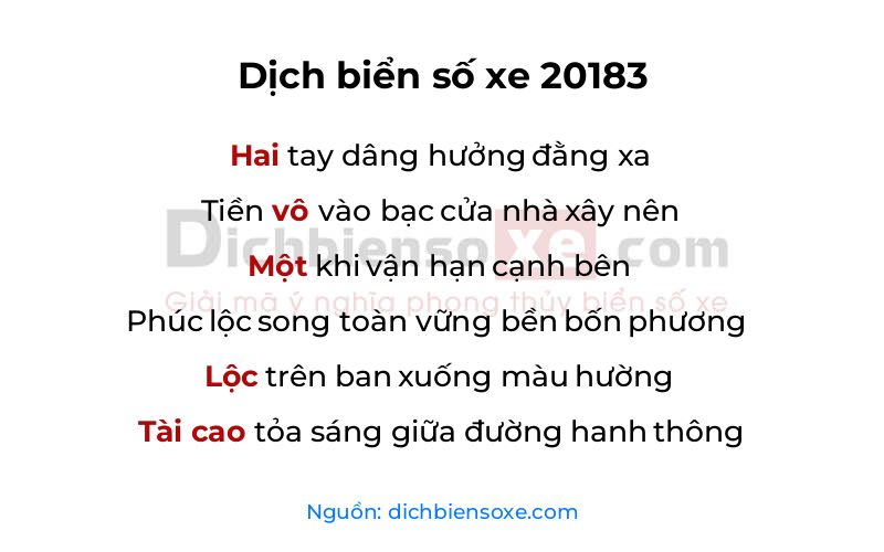 Dịch thơ biển số 20183