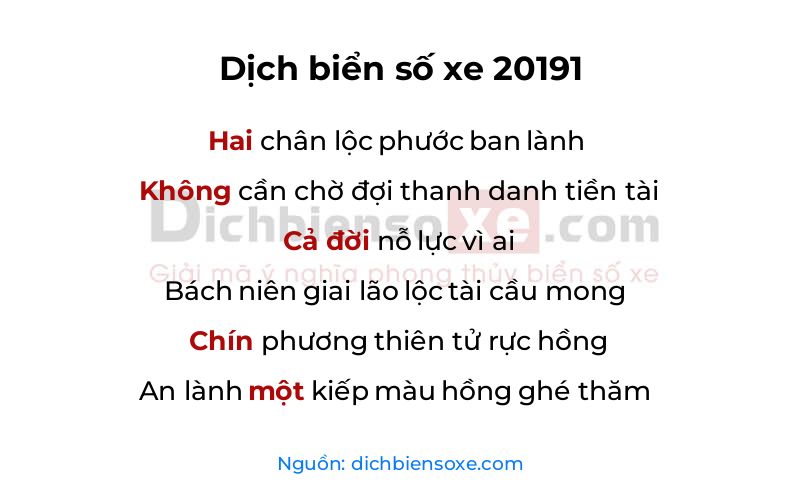 Dịch thơ biển số 20191