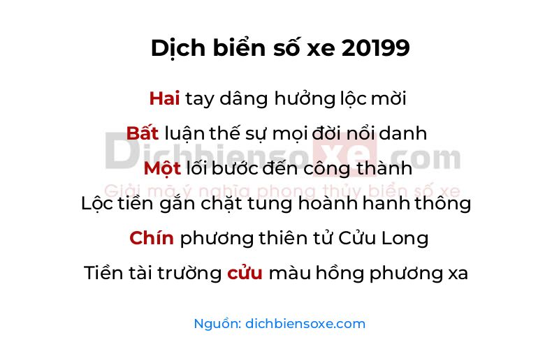 Dịch thơ biển số 20199