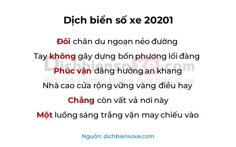 Dịch thơ biển số 20201