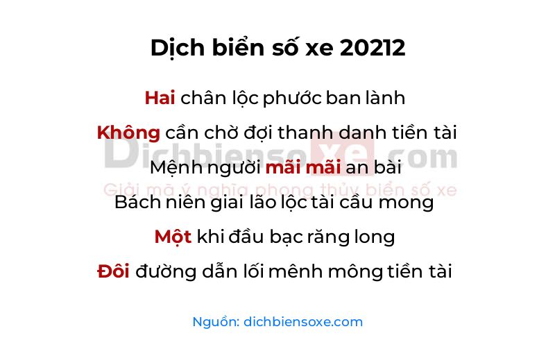 Dịch thơ biển số 20212