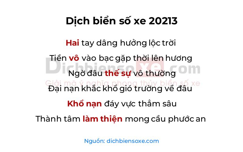 Dịch thơ biển số 20213