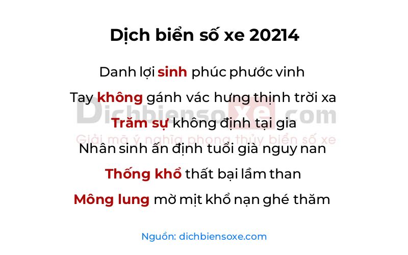 Dịch thơ biển số 20214