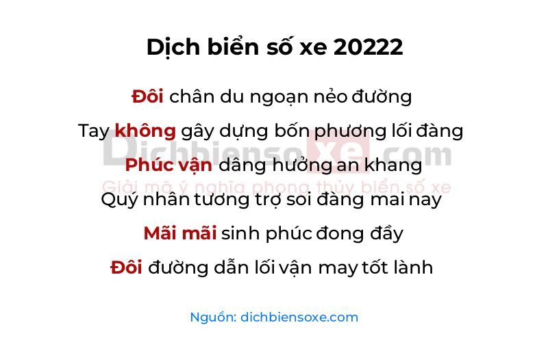 Dịch thơ biển số 20222