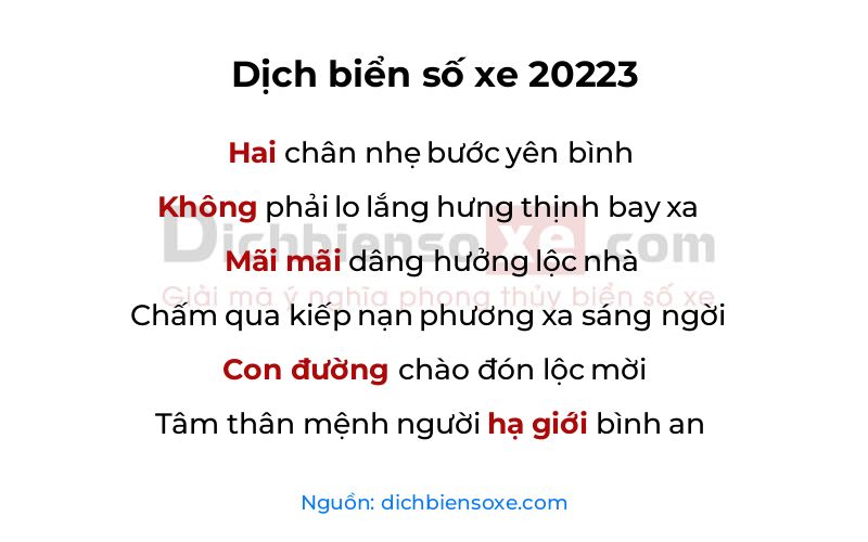 Dịch thơ biển số 20223