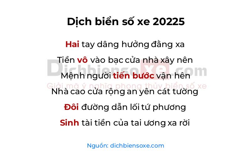 Dịch thơ biển số 20225