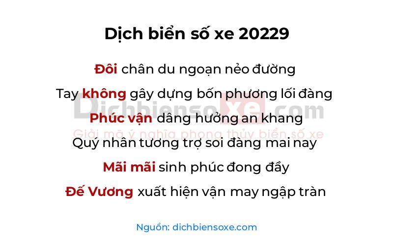 Dịch thơ biển số 20229