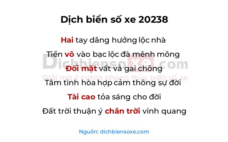 Dịch thơ biển số 20238