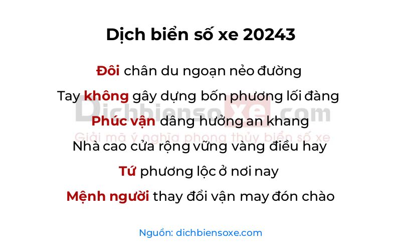 Dịch thơ biển số 20243