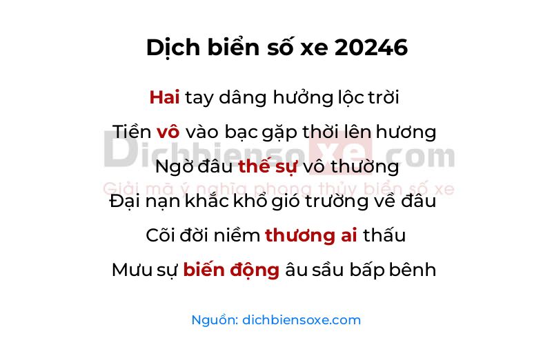 Dịch thơ biển số 20246