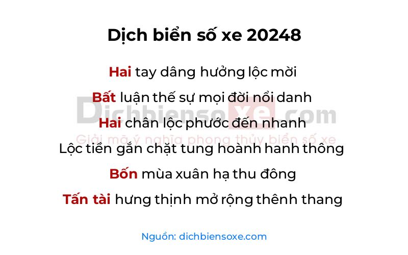 Dịch thơ biển số 20248