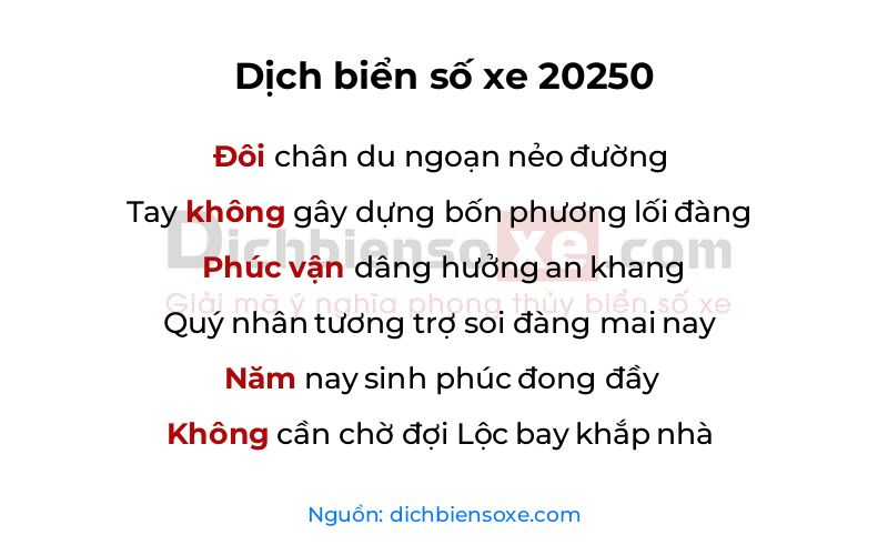 Dịch thơ biển số 20250