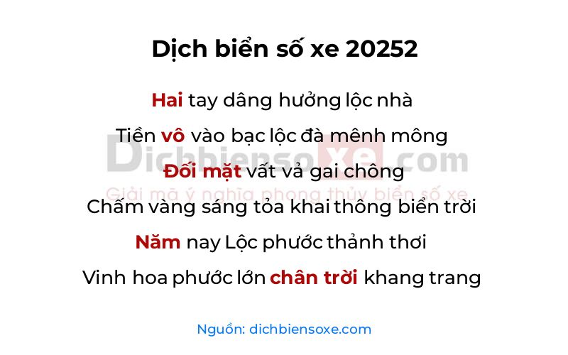 Dịch thơ biển số 20252