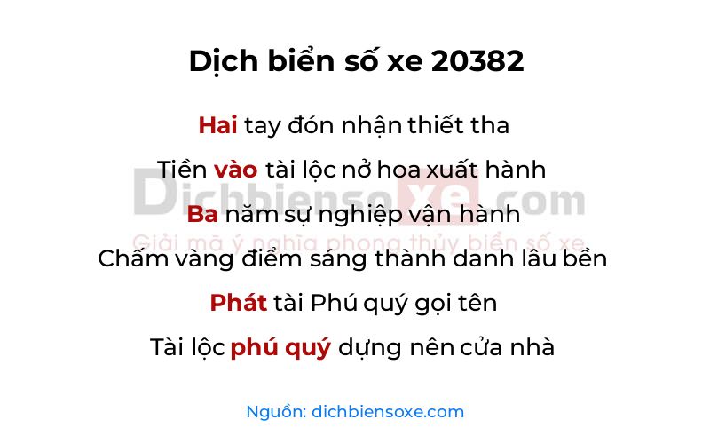 Dịch thơ biển số 20382