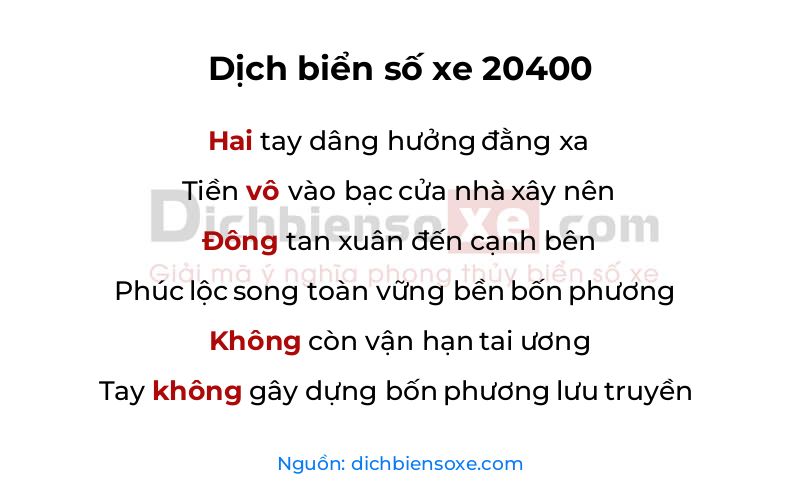 Dịch thơ biển số 20400