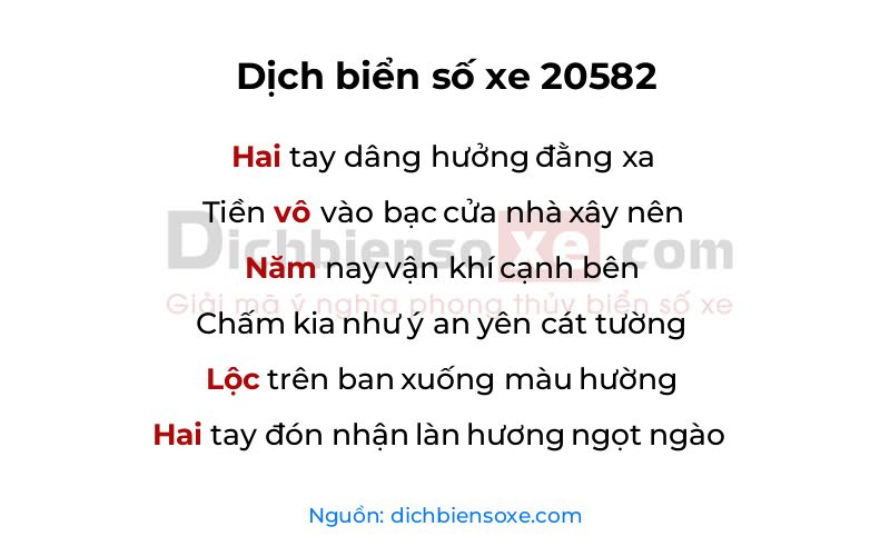 Dịch thơ biển số 20582