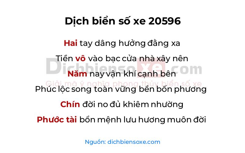 Dịch thơ biển số 20596