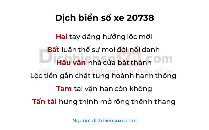 Dịch thơ biển số 20738