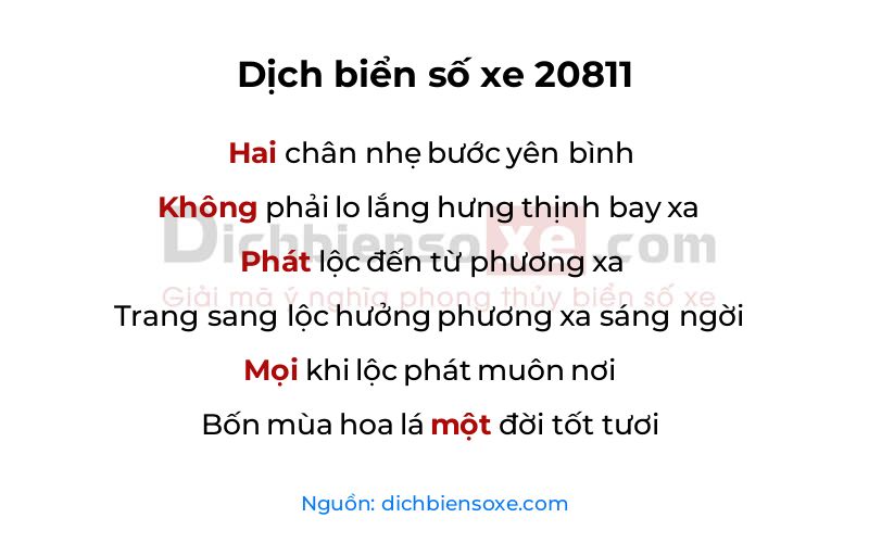 Dịch thơ biển số 20811
