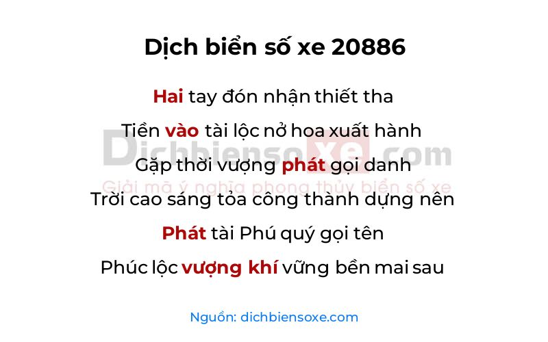 Dịch thơ biển số 20886