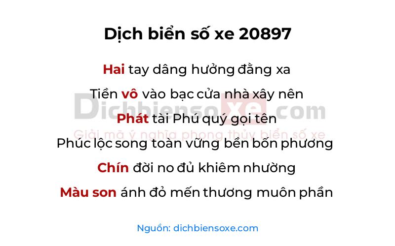 Dịch thơ biển số 20897