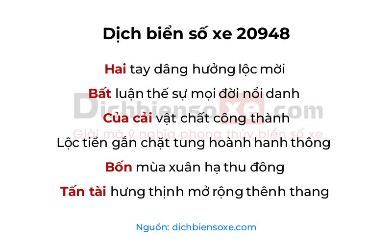 Dịch thơ biển số 20948