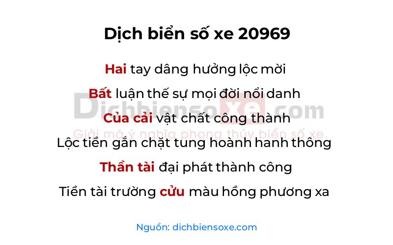 Dịch thơ biển số 20969