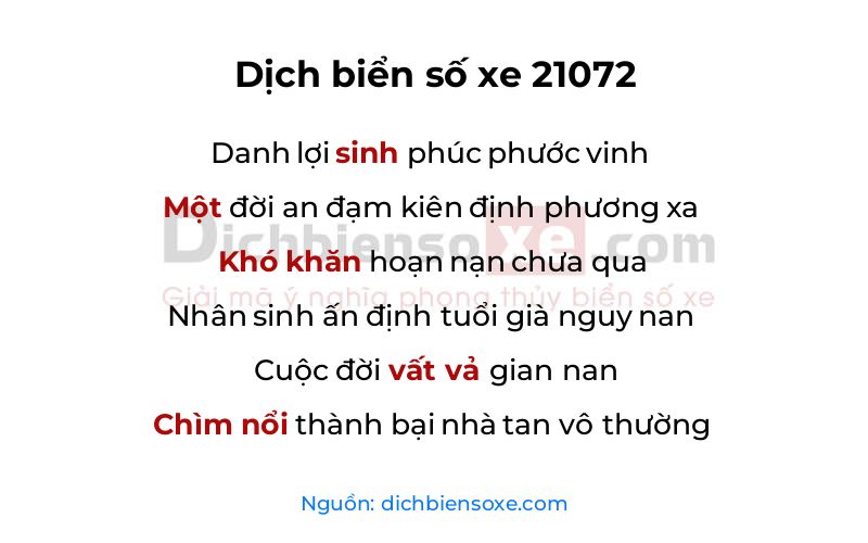 Dịch thơ biển số 21072