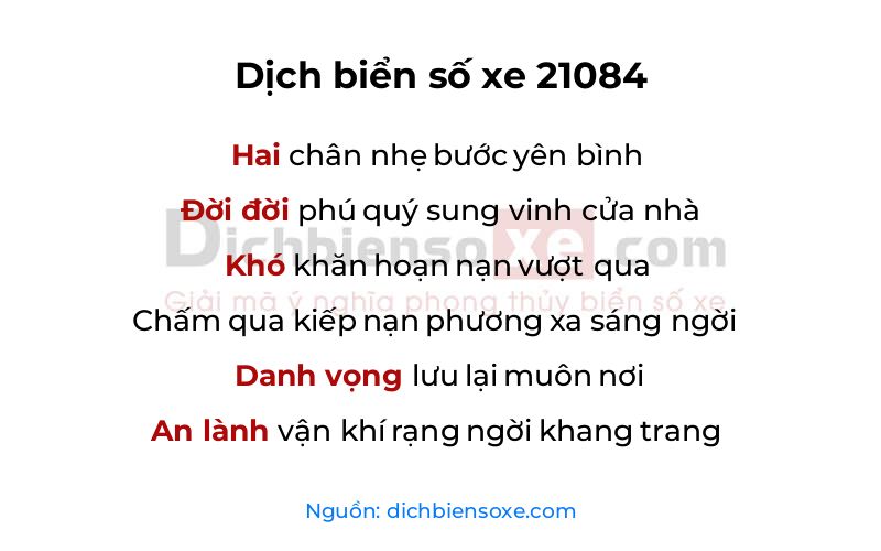 Dịch thơ biển số 21084