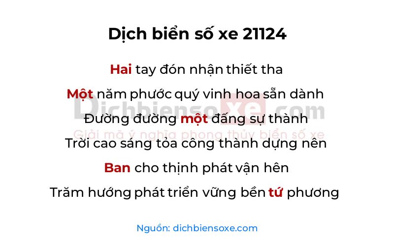 Dịch thơ biển số 21124