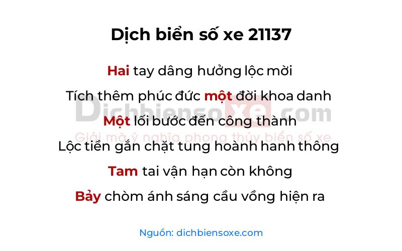 Dịch thơ biển số 21137