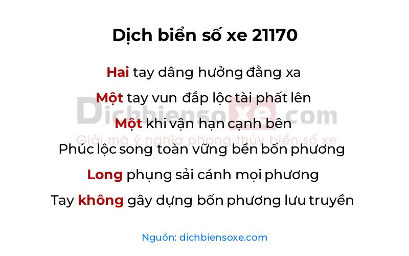 Dịch thơ biển số 21170