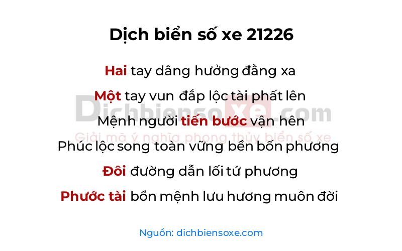Dịch thơ biển số 21226