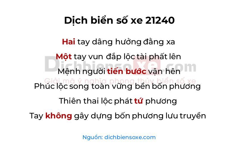 Dịch thơ biển số 21240