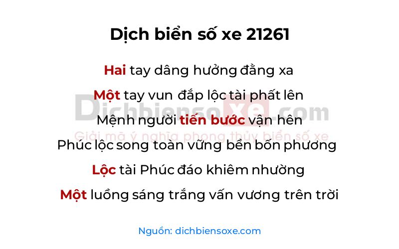 Dịch thơ biển số 21261