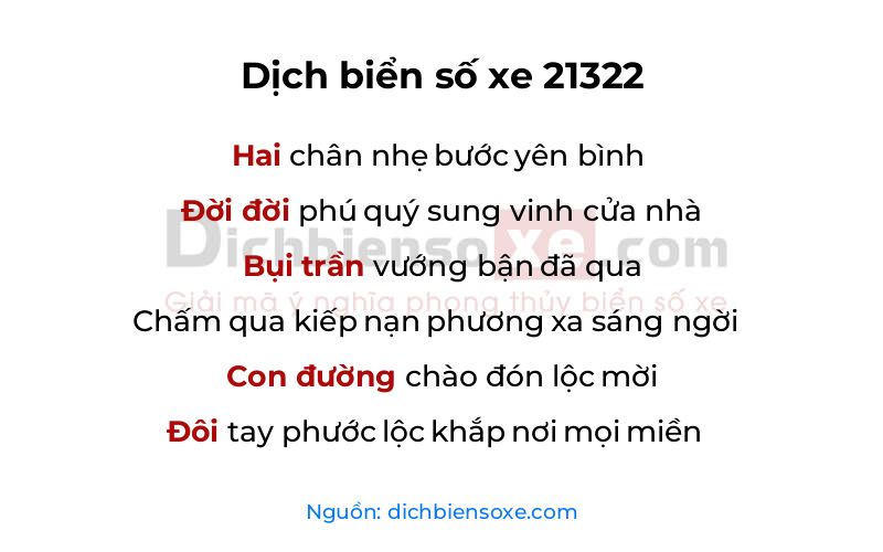 Dịch thơ biển số 21322