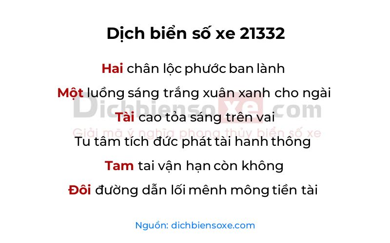 Dịch thơ biển số 21332