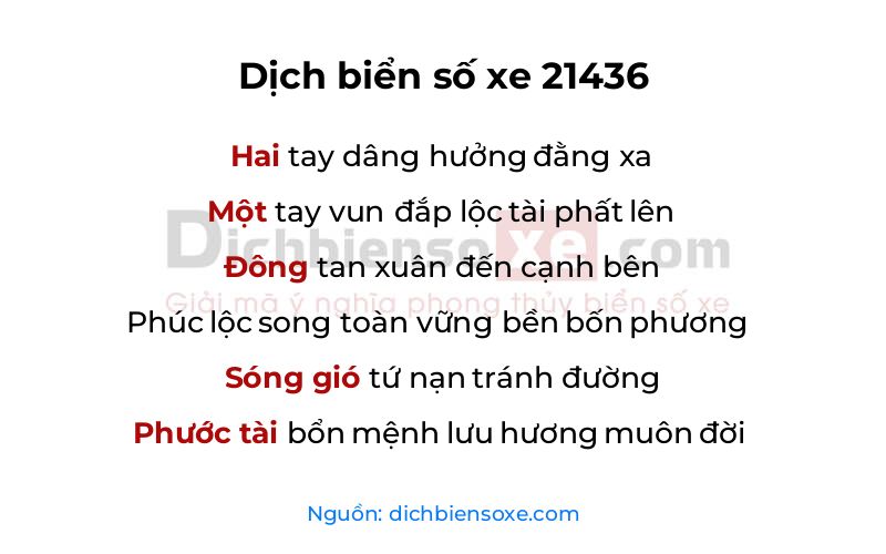 Dịch thơ biển số 21436
