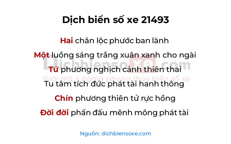 Dịch thơ biển số 21493