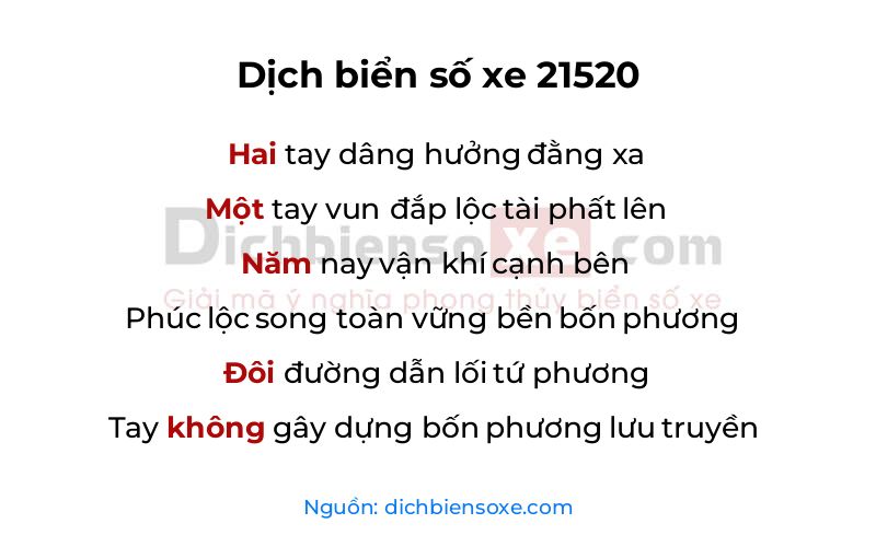 Dịch thơ biển số 21520