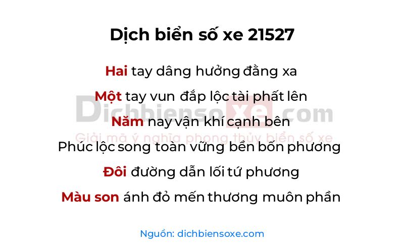 Dịch thơ biển số 21527