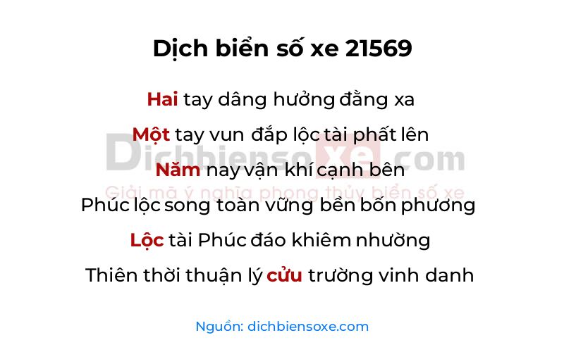 Dịch thơ biển số 21569