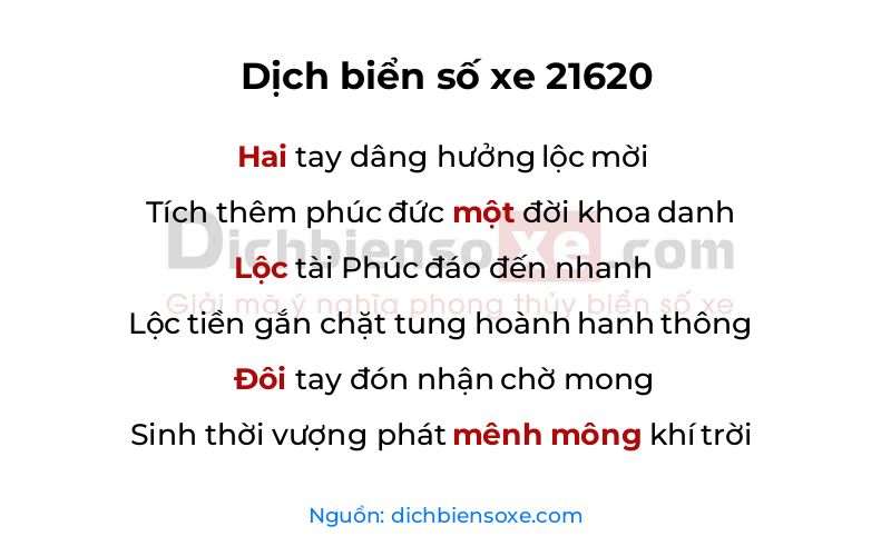 Dịch thơ biển số 21620