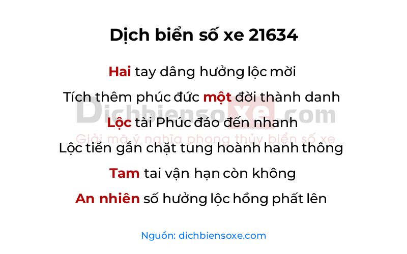 Dịch thơ biển số 21634