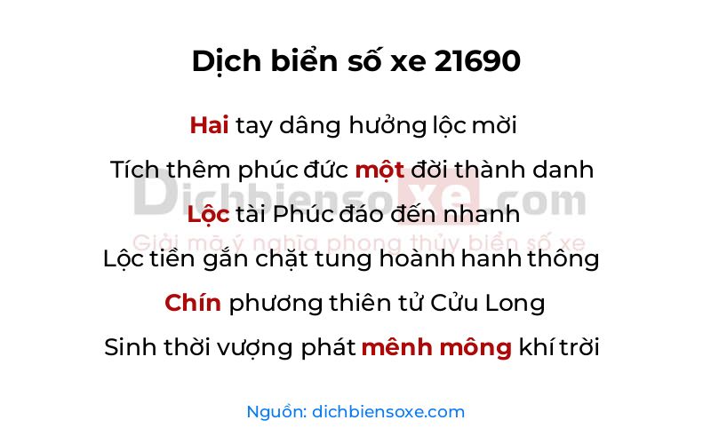 Dịch thơ biển số 21690