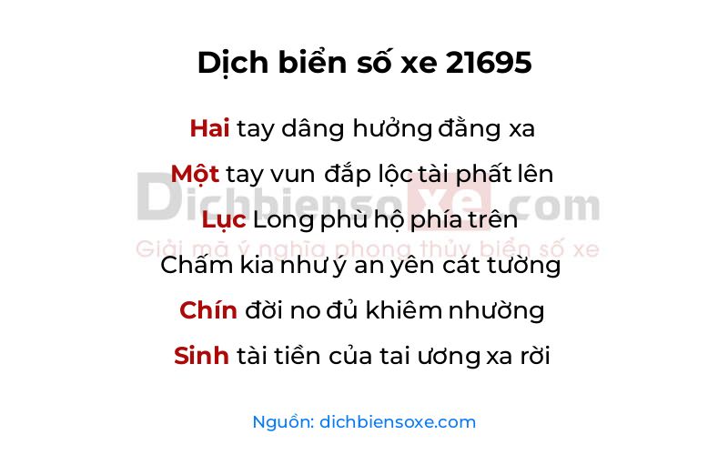 Dịch thơ biển số 21695