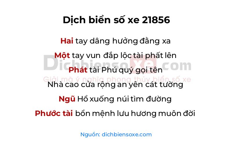 Dịch thơ biển số 21856